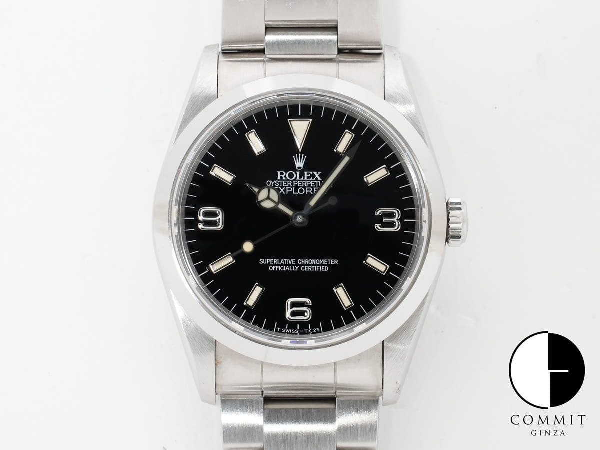 Rolex Explorer I Ref. 14270 Stainless Steel Black Dial Oyster Bracelet Used xq52jogz
