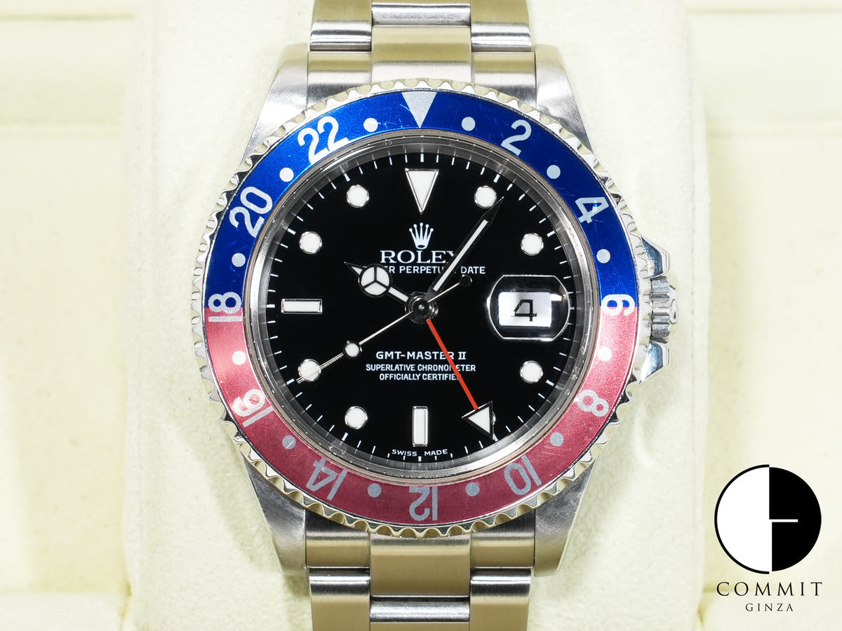 Rolex GMT-Master II Ref. 16710 Stainless Steel Black Dial Oyster Bracelet Used kdcpik9h