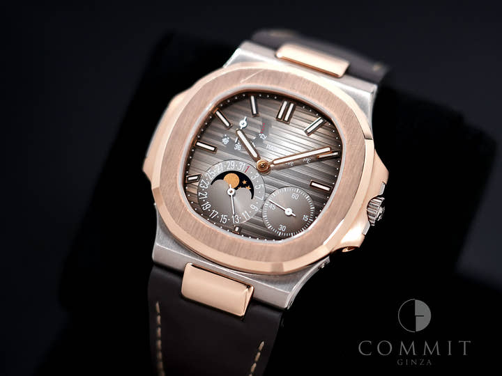 パテックフィリップ ノーチラス プチコンプリケーション Ref.5712GR-001 ホワイトゴールド/ローズゴールド グレー文字盤 中古 3g8ztqfa