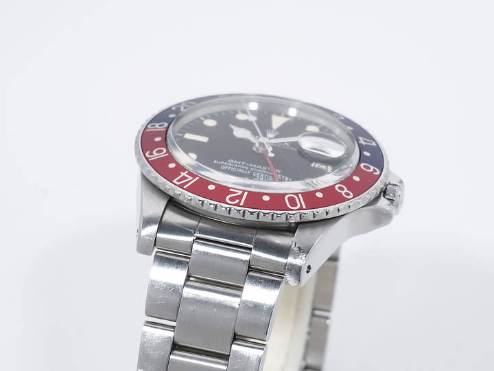 ロレックス GMTマスター Ref.1675 ステンレススチール ブラック文字盤 オイスターブレスレット 中古 m24gytaj