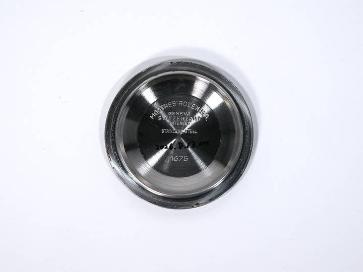 ロレックス GMTマスター Ref.1675 ステンレススチール ブラック文字盤 オイスターブレスレット 中古 m24gytaj
