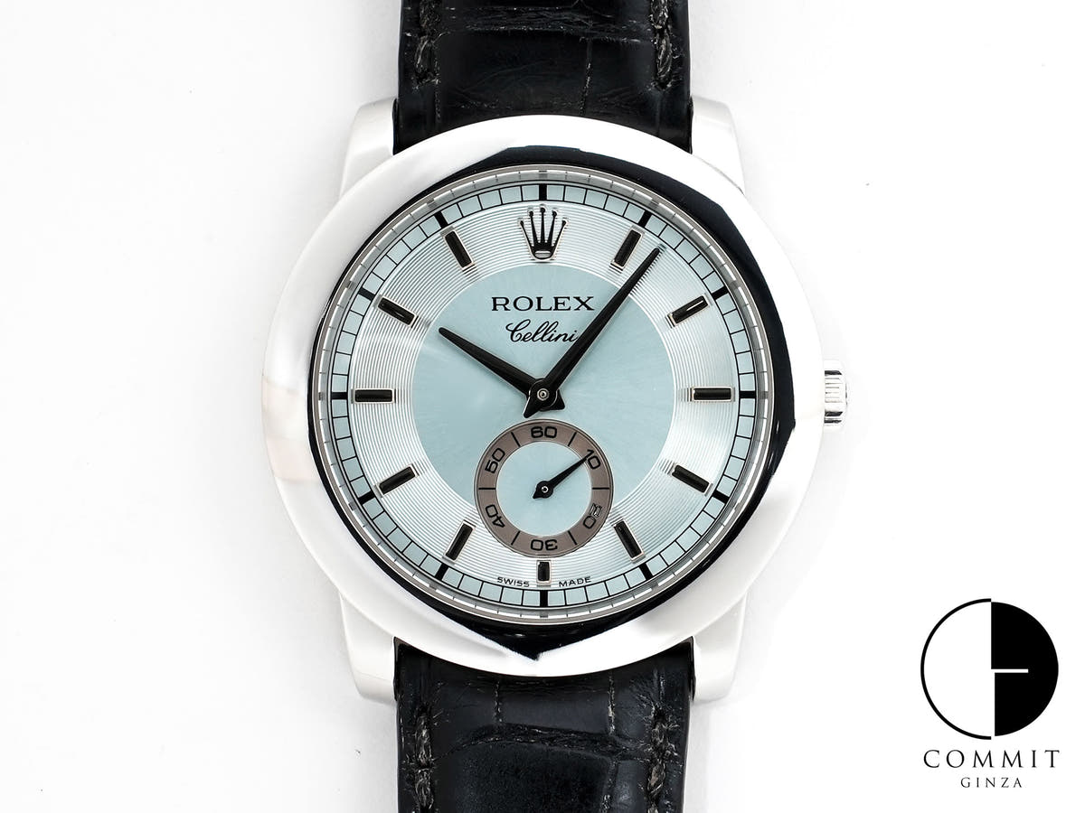 Rolex Cellini Cellinium Ref. 5241/6 Platinum Ice Blue Dial Excellent Used Condition bjn4ctk7