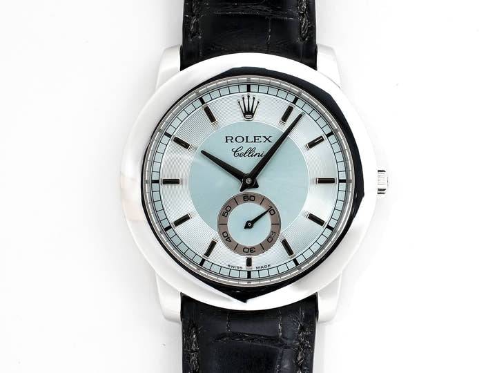 Rolex Cellini Cellinium Ref. 5241/6 Platinum Ice Blue Dial Excellent Used Condition bjn4ctk7