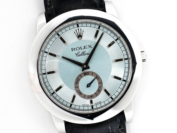 Rolex Cellini Cellinium Ref. 5241/6 Platinum Ice Blue Dial Excellent Used Condition bjn4ctk7