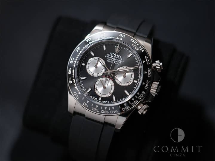 Rolex Daytona Ref. 126519LN White Gold Bright Black x Steel Dial Used jqc2wdca