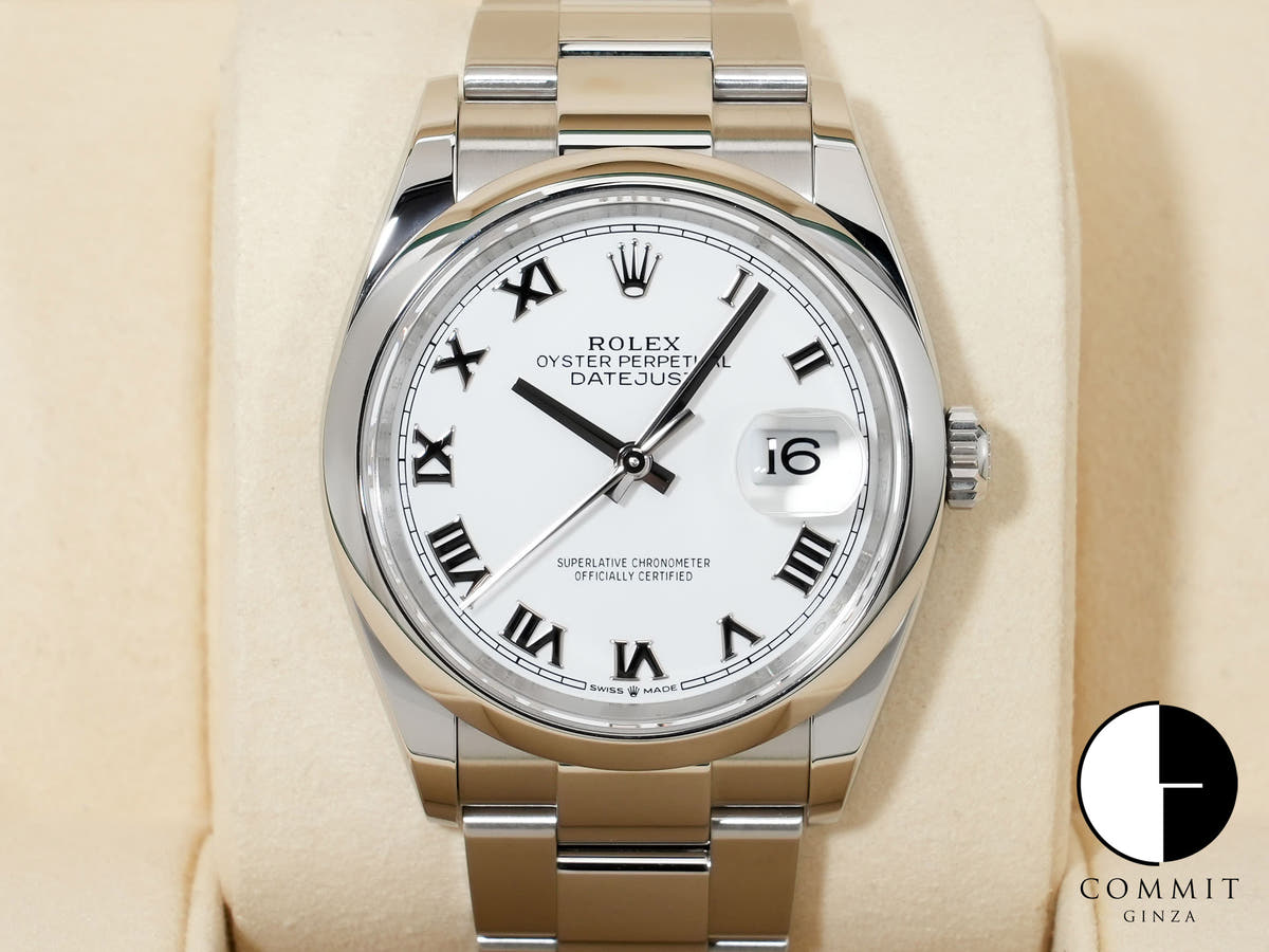 Rolex Datejust 36 Ref. 126200 Stainless Steel White Dial Oyster Bracelet Excellent Condition s75hngdc