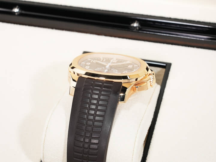 パテックフィリップ アクアノート クロノグラフ Ref.5968R-001 ローズゴールド ブラウン ソレイユ文字盤 中古 4fwjrrjq