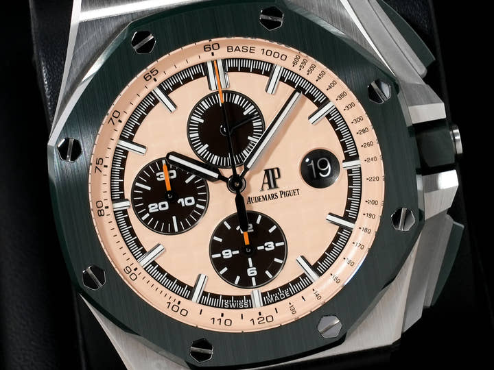 オーデマピゲ ロイヤルオーク オフショア クロノグラフ Ref.26400SO.OO.A054CA.01 ステンレススチール ベージュダイヤル(グランド・タペストリー)文字盤 極美品 ptfx3fng
