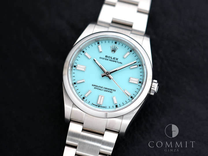 ロレックス オイスターパーペチュアル36 Ref.126000 ステンレススチール ターコイズ文字盤 美中古 5vvyf3c6