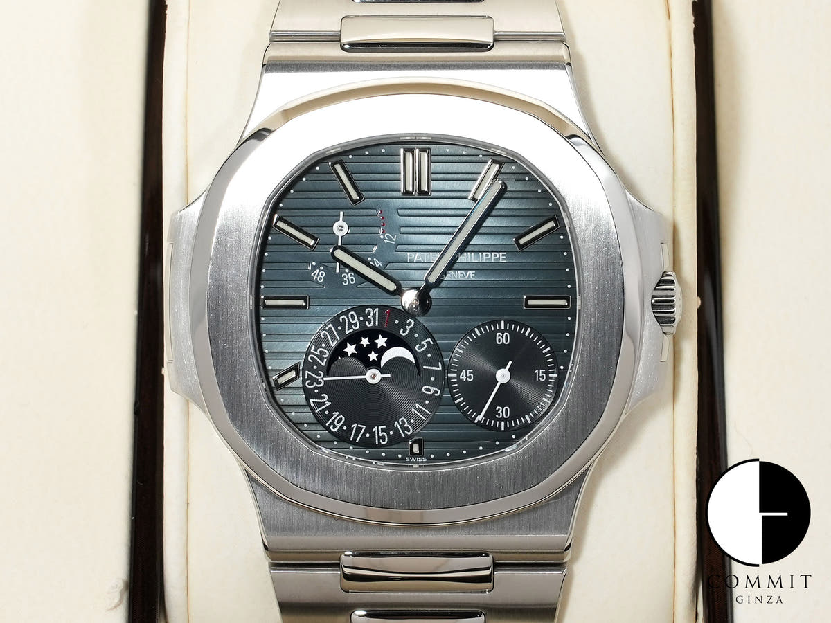 Patek Philippe Nautilus Petit Complication Ref. 5712/1A-001 Stainless Steel Blue Dial Excellent Condition syz9p39g