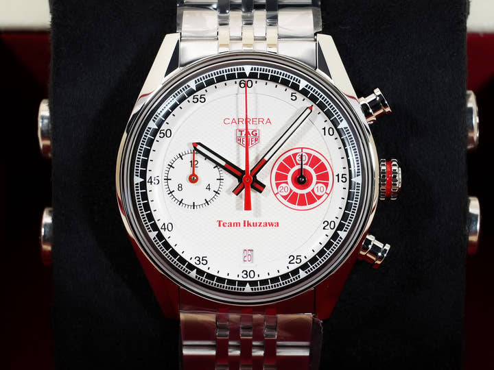 タグホイヤー カレラ クロノグラフ x チーム イクザワ Ref.CBS221M.EB0435 ステンレススチール ホワイト文字盤 未使用 jasiw2i8