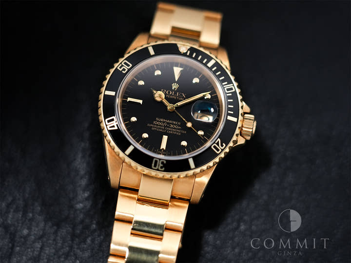 ロレックス サブマリーナー デイト Ref.16808 イエローゴールド ブラック文字盤 中古 j4wna8ud