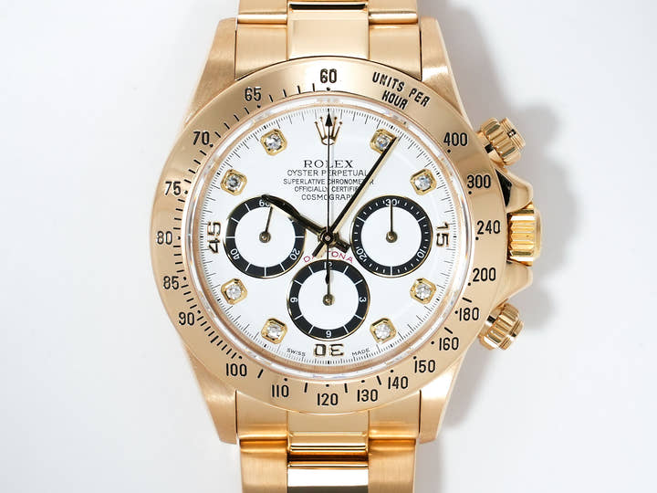 ロレックス デイトナ エルプリメロ Ref.16528G イエローゴールド ホワイトx8Pダイヤ文字盤 中古 ziw7vi38