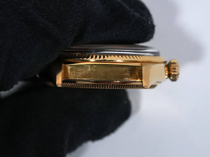 ロレックス デイトジャスト Ref.6605 イエローゴールド ブラック文字盤 中古 a5up2f8w