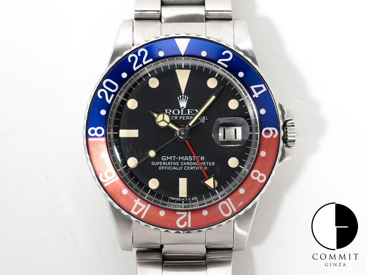 Rolex GMT-Master Ref. 1675 Stainless Steel Black Dial Oyster Bracelet Used 38fdfiw7