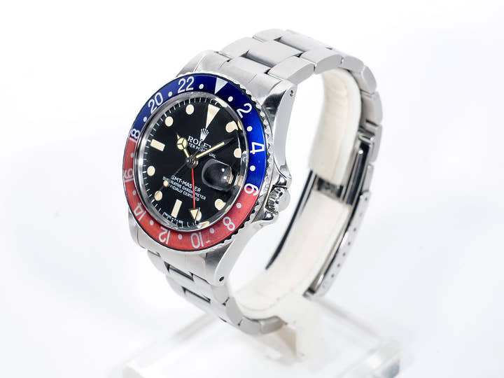 Rolex GMT-Master Ref. 1675 Stainless Steel Black Dial Oyster Bracelet Used 38fdfiw7