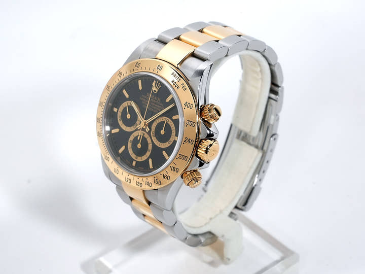 ロレックス デイトナ エルプリメロ Ref.16523 ステンレススチール/イエローゴールド ブラック文字盤 中古 jrrq3rqv