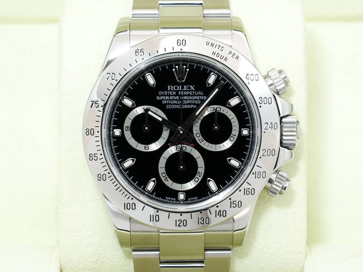 ロレックス デイトナ Ref.116520 ステンレススチール ブラック文字盤 美中古 wrdqcejy