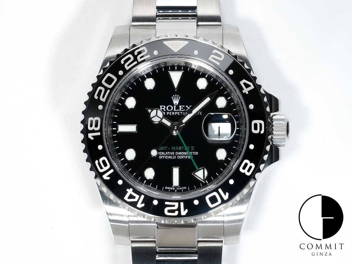 Rolex GMT-Master II Ref.116710LN Stainless Steel Black Dial Oyster Bracelet Excellent Condition qr6srbff