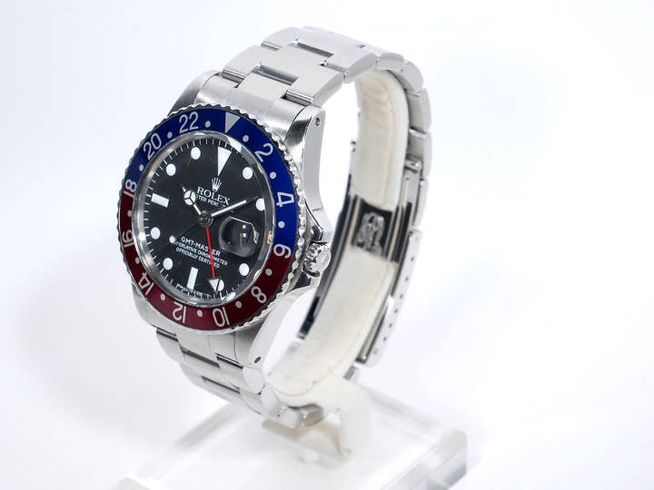 Rolex GMT-Master Ref. 1675 Stainless Steel Black Dial Oyster Bracelet Used knhr8mt4