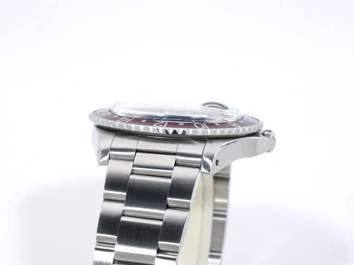 Rolex GMT-Master Ref. 1675 Stainless Steel Black Dial Oyster Bracelet Used knhr8mt4