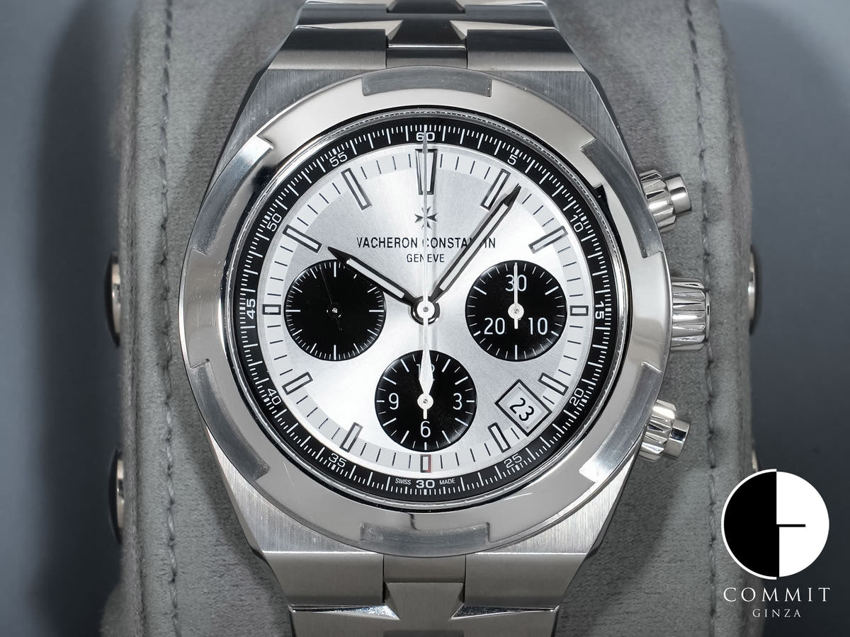 Vacheron Constantin Overseas Chronograph Ref. 5520V/210A-B686 Stainless Steel Silver Dial Used v8f65wat