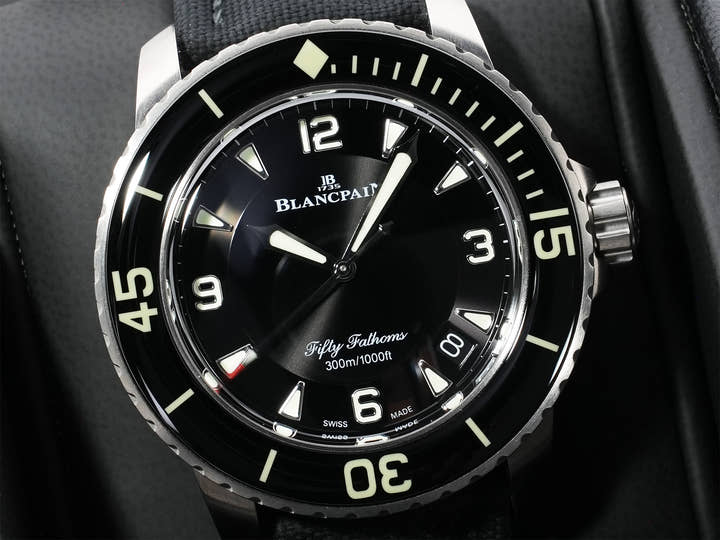 Blancpain Fifty Fathoms Ref. 5015 12B30 B52B Titanium Black Dial Excellent Condition zuhjcg38