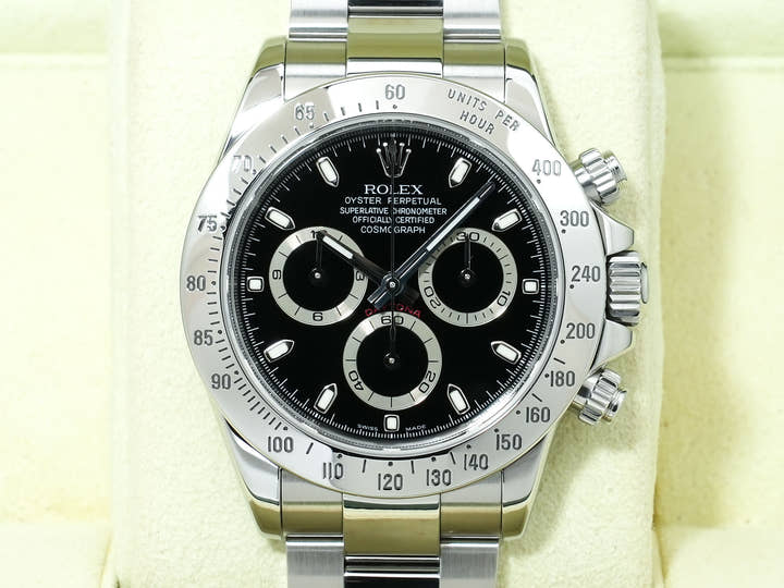 ロレックス デイトナ Ref.116520 ステンレススチール ブラック文字盤 美品 baq75rb2