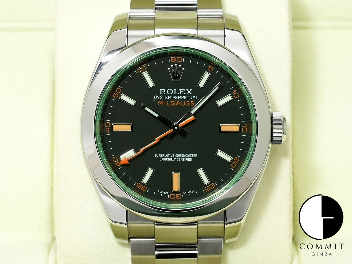Rolex Milgauss Ref.116400GV Stainless Steel Black Dial Excellent Condition 478ce3ra