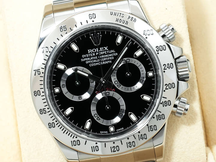 ロレックス デイトナ Ref.116520 ステンレススチール ブラック文字盤 美品 tbgnrmrn