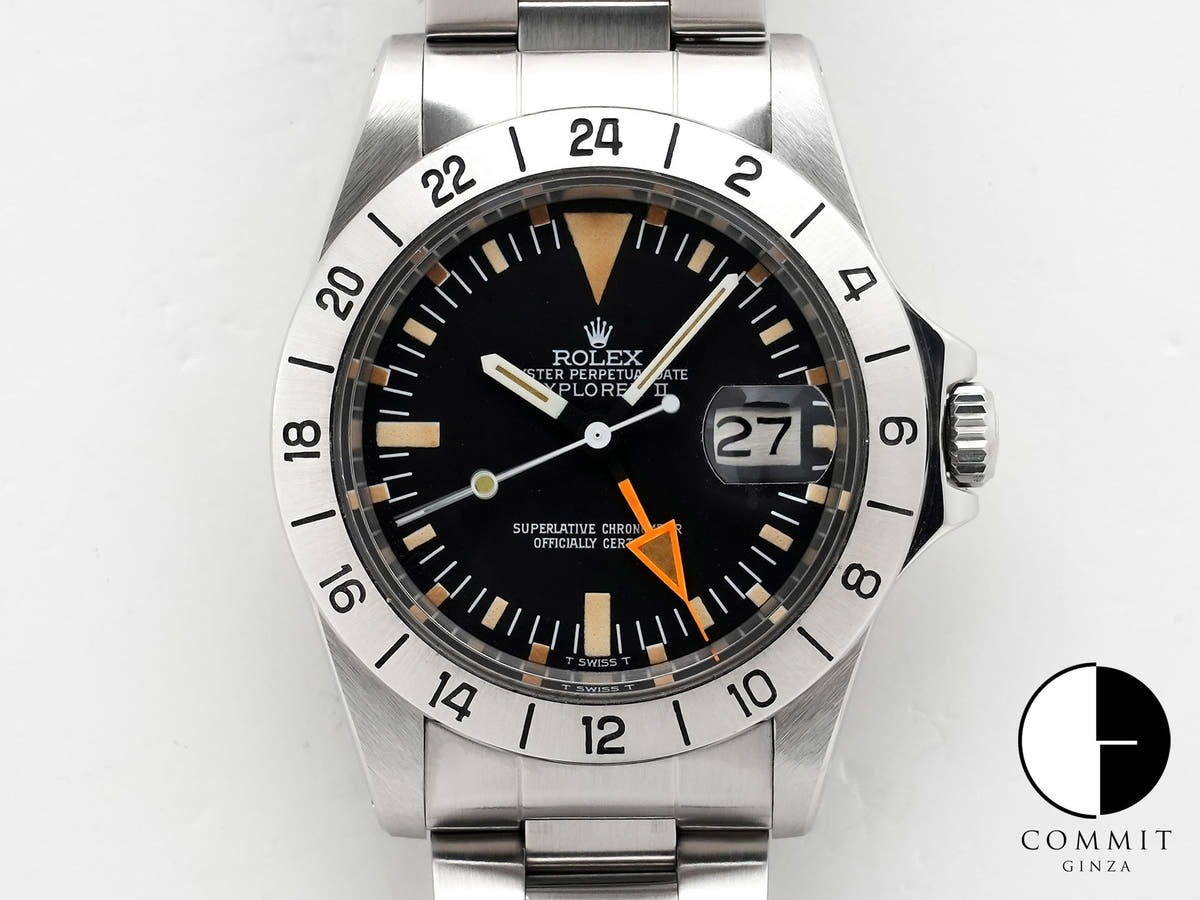 Rolex Explorer II Ref. 1655 Stainless Steel Black Dial Oyster Bracelet Excellent Used Condition ww6o6vn9