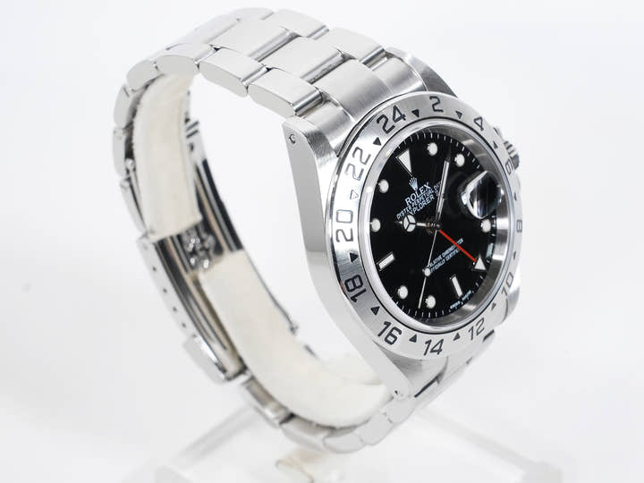 Rolex Explorer II Ref. 16570 Stainless Steel Black Dial Oyster Bracelet Used zx7ih7js