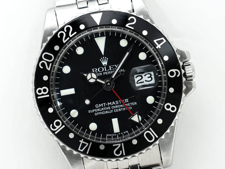 ロレックス GMTマスター Ref.1675 ステンレススチール ブラック文字盤 ジュビリーブレスレット 中古 twp6jqpc