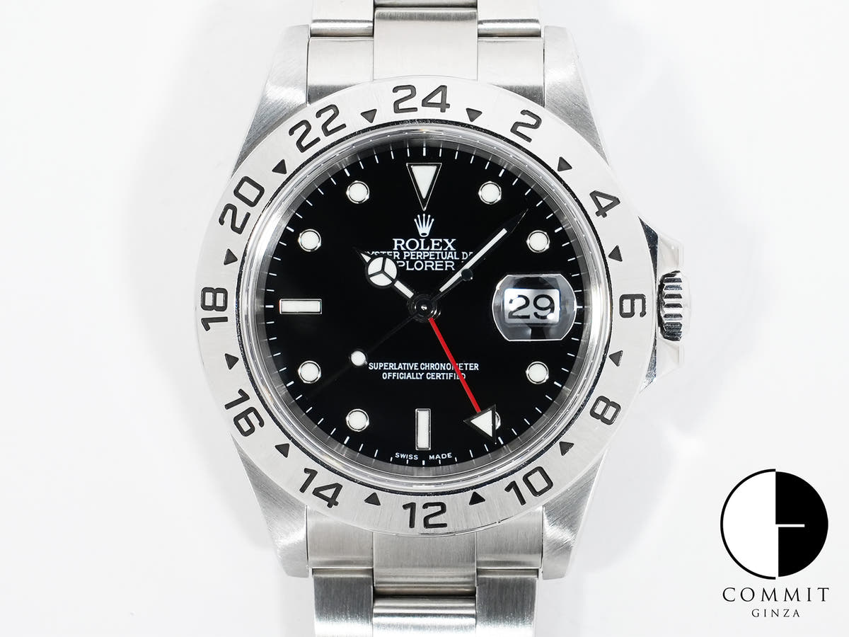 Rolex Explorer II Ref. 16570 Stainless Steel Black Dial Oyster Bracelet Used ux65yfzh