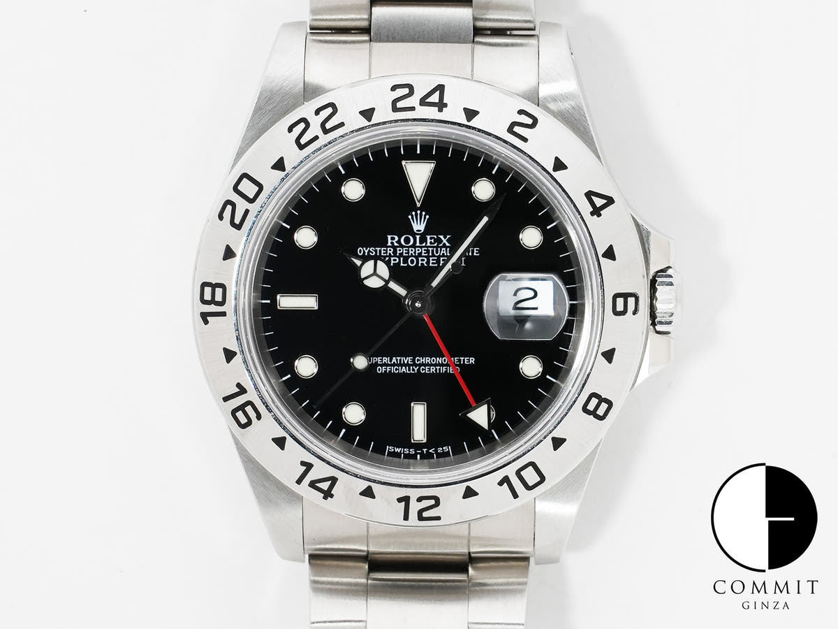 Rolex Explorer II Ref. 16570 Stainless Steel Black Dial Oyster Bracelet Used 2bm3ortf
