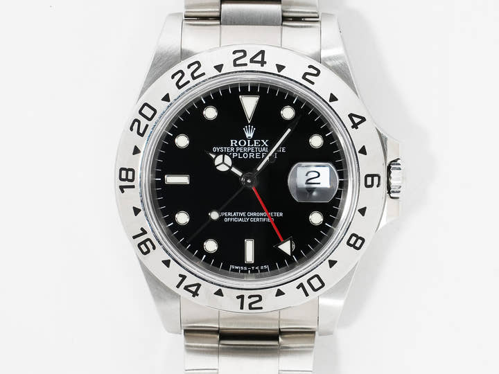 Rolex Explorer II Ref. 16570 Stainless Steel Black Dial Oyster Bracelet Used 2bm3ortf
