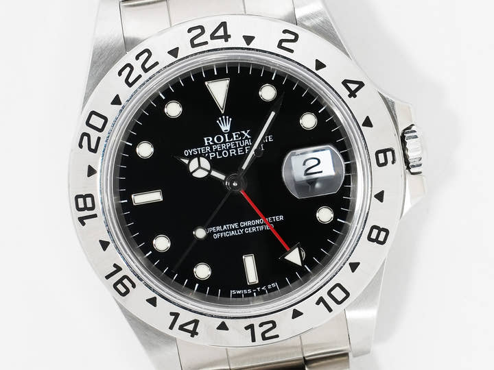 Rolex Explorer II Ref. 16570 Stainless Steel Black Dial Oyster Bracelet Used 2bm3ortf
