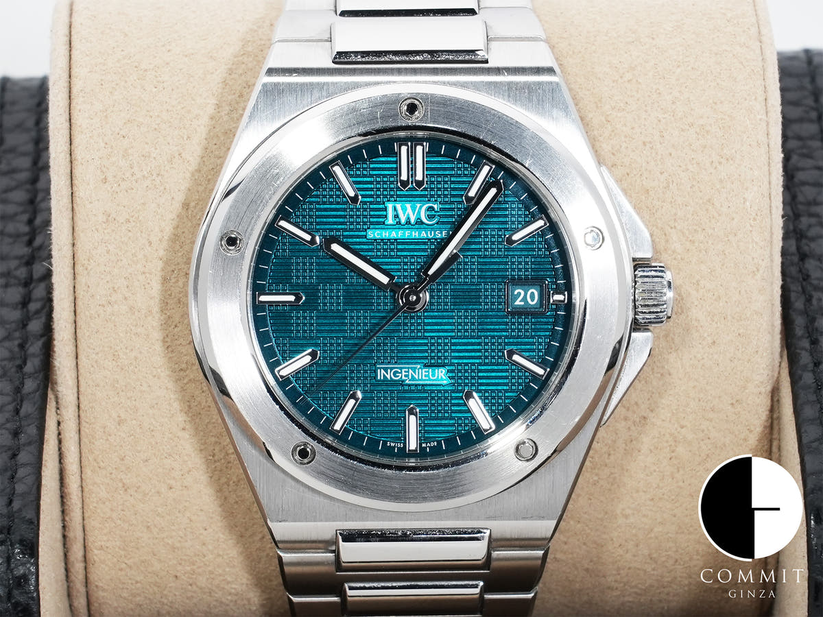 IWC Ingenieur Automatic 40 Ref. IW328903 Stainless Steel Green Dial Used tvs7ec55