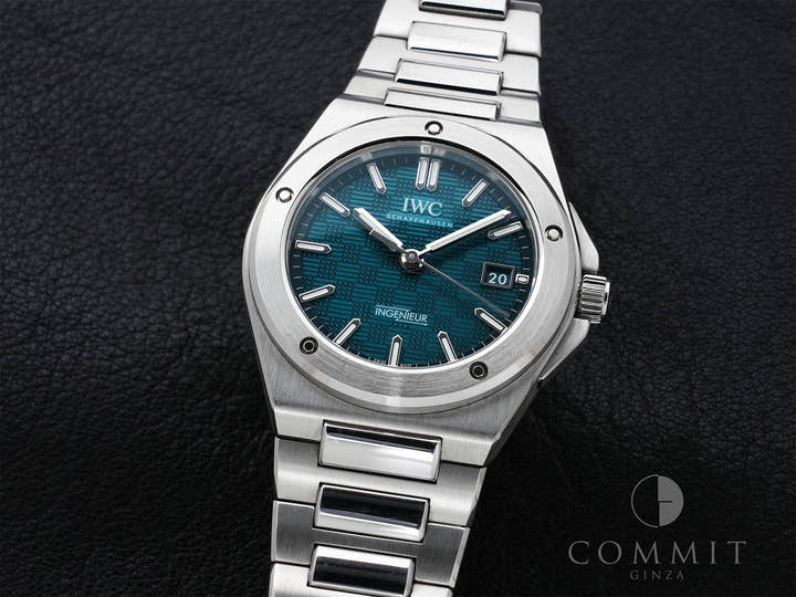 IWC Ingenieur Automatic 40 Ref. IW328903 Stainless Steel Green Dial Used tvs7ec55