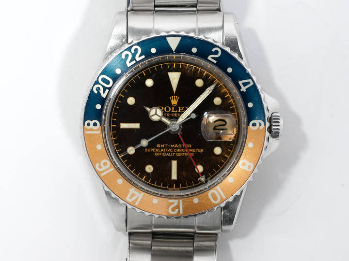 ロレックス GMTマスター Ref.1675 ステンレススチール ブラック文字盤 オイスターブレスレット 中古 v7cs2rn3