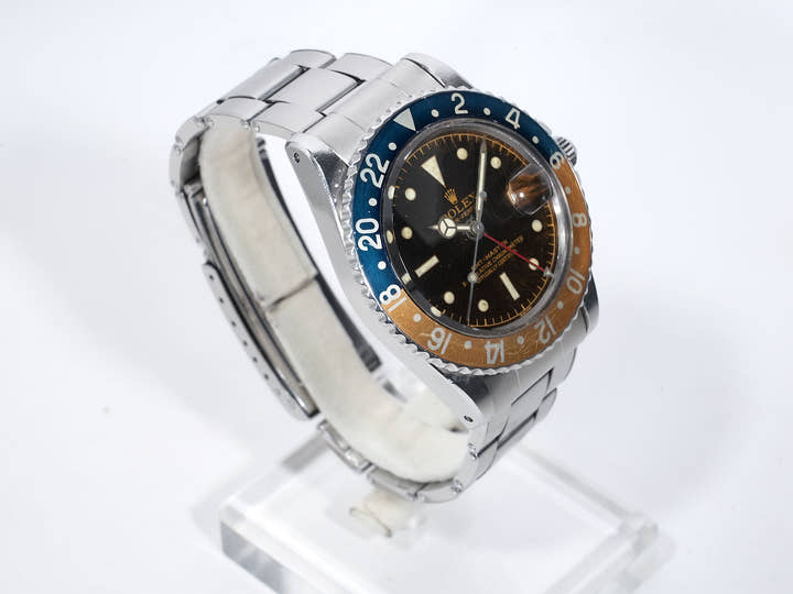 ロレックス GMTマスター Ref.1675 ステンレススチール ブラック文字盤 オイスターブレスレット 中古 v7cs2rn3