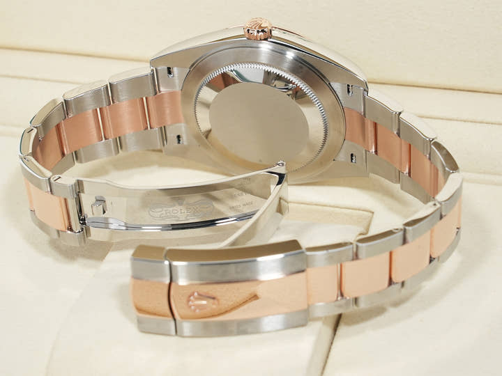 Rolex Datejust 41 Ref. 126331 Stainless Steel/Everose Gold Slate Roman Dial Oyster Bracelet Unused imu3suba