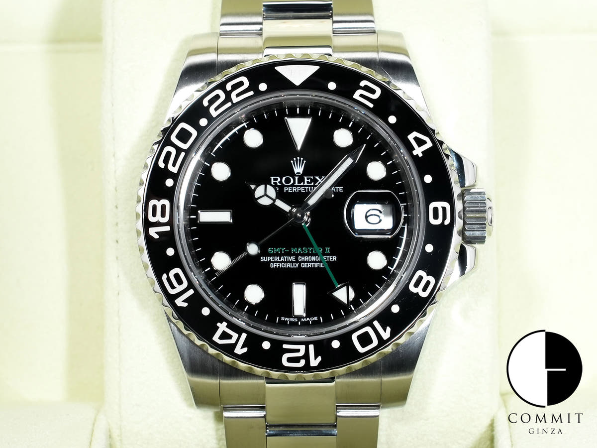 Rolex GMT-Master II Ref.116710LN Stainless Steel Black Dial Oyster Bracelet Excellent Used 2pyqpsfw