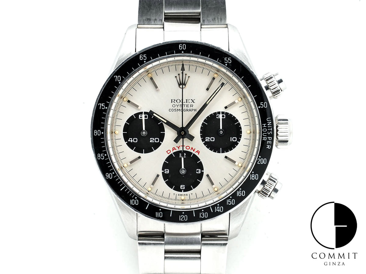Rolex Daytona Ref.6263 Stainless Steel Silver Dial Used 4gpvuf8y