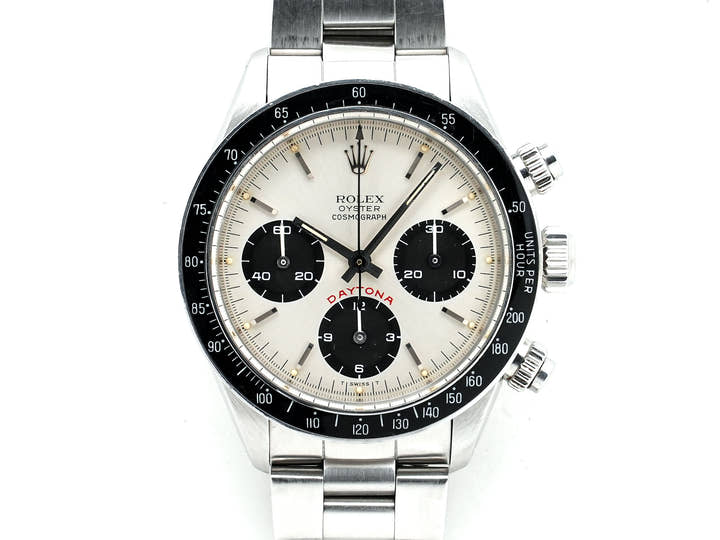 Rolex Daytona Ref.6263 Stainless Steel Silver Dial Used 4gpvuf8y