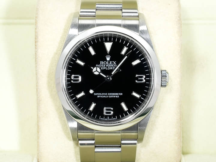 ロレックス エクスプローラーI Ref.114270 ステンレススチール ブラック文字盤 オイスターブレスレット 美中古 xp7m2uox