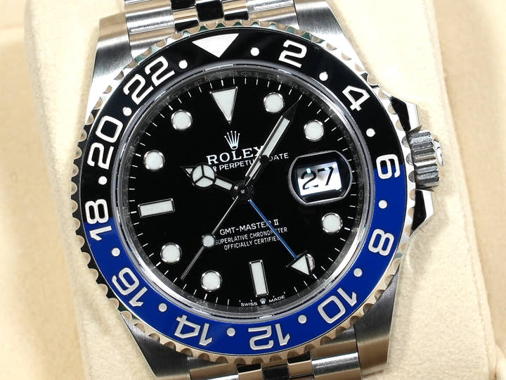 ロレックス GMTマスターII Ref.126710BLNR ステンレススチール ブラック文字盤 ジュビリーブレスレット 中古 ecqzac8p