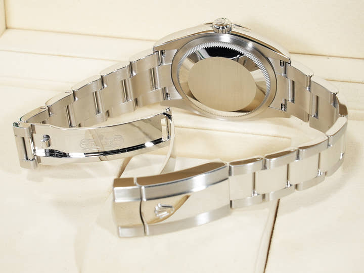 Rolex Datejust 36 Ref. 126234 Stainless Steel/White Gold Bright Blue Dial Oyster Bracelet Used 5hxno6vf