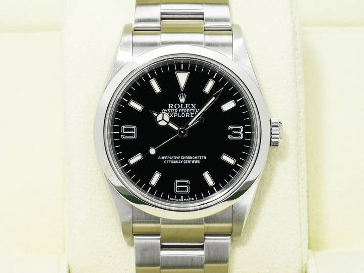 ロレックス エクスプローラーI Ref.114270 ステンレススチール ブラック文字盤 オイスターブレスレット 美中古 ozmkwvhx
