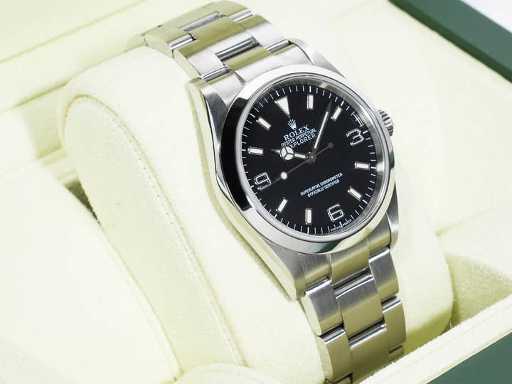 ロレックス エクスプローラーI Ref.114270 ステンレススチール ブラック文字盤 オイスターブレスレット 美中古 ozmkwvhx